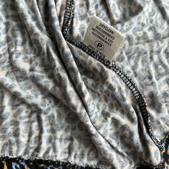 Anthropologie Bl^nk Moira Ruffled Peplum Leopard Print Top - Picture 9 of 10